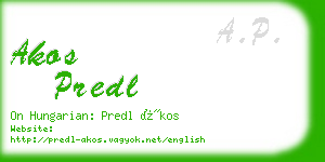 akos predl business card